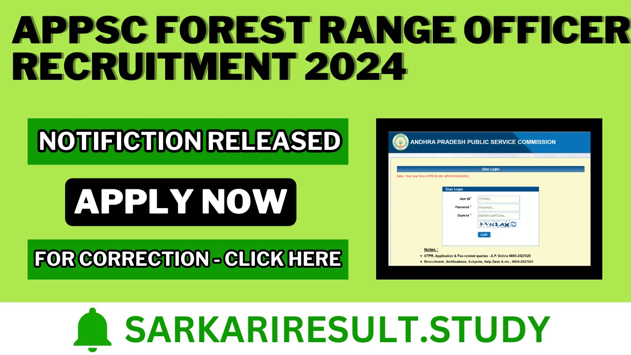 APPSC Forest Range Officer Recruitment 2024