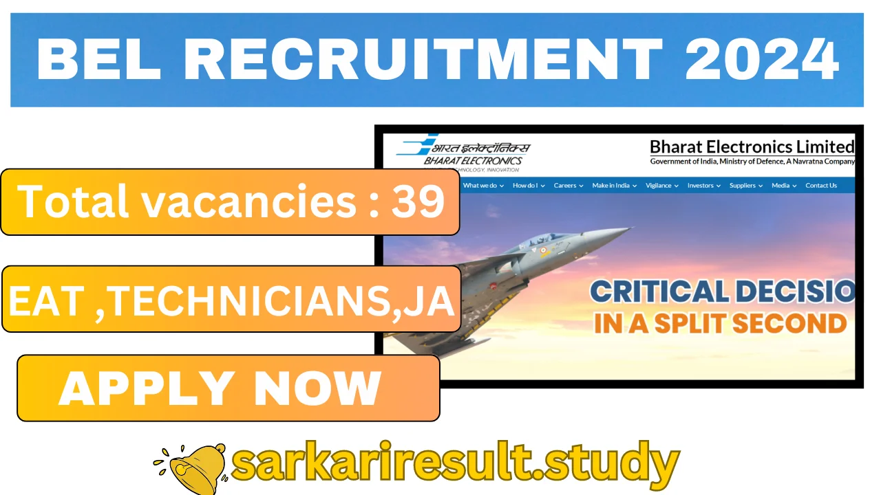 BEL EAT Recruitment 2024
