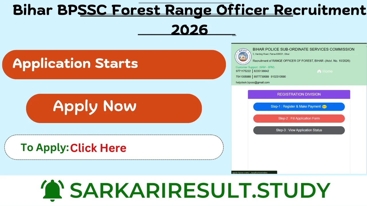 Bihar BPSSC Forest Range Officer Recruitment 2026