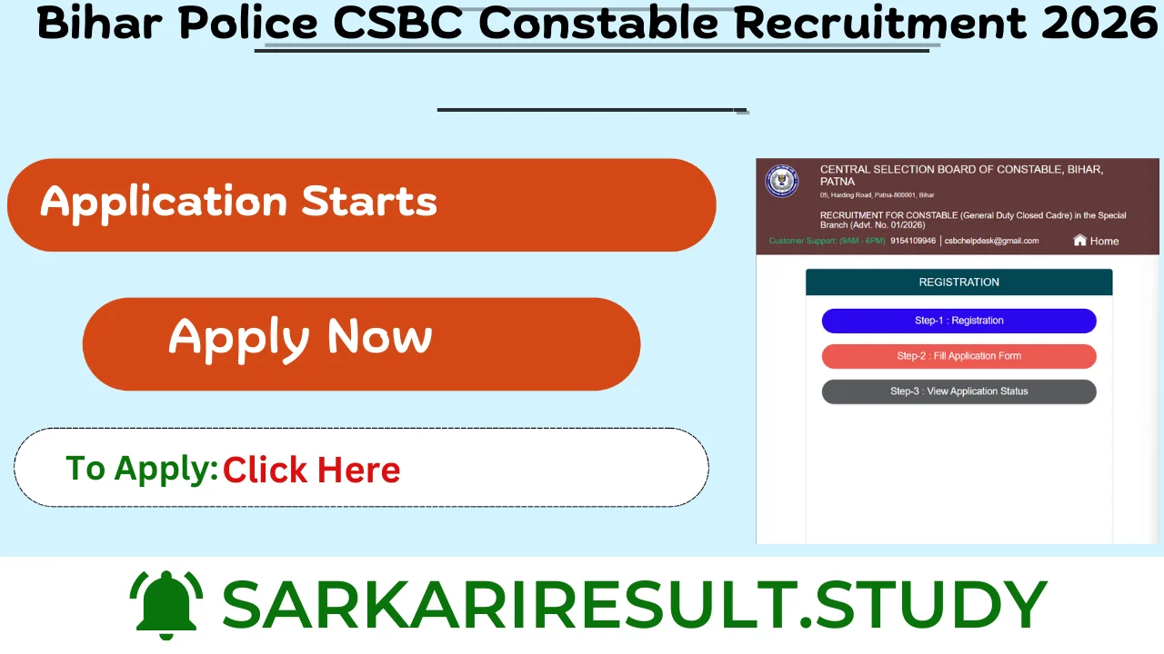 Bihar Police CSBC Constable Recruitment 2026