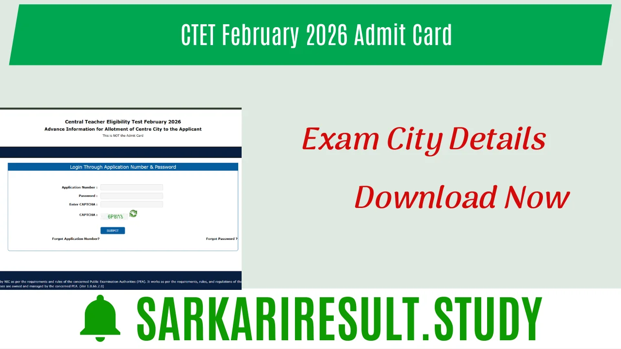 CTET February 2026 Admit Card 