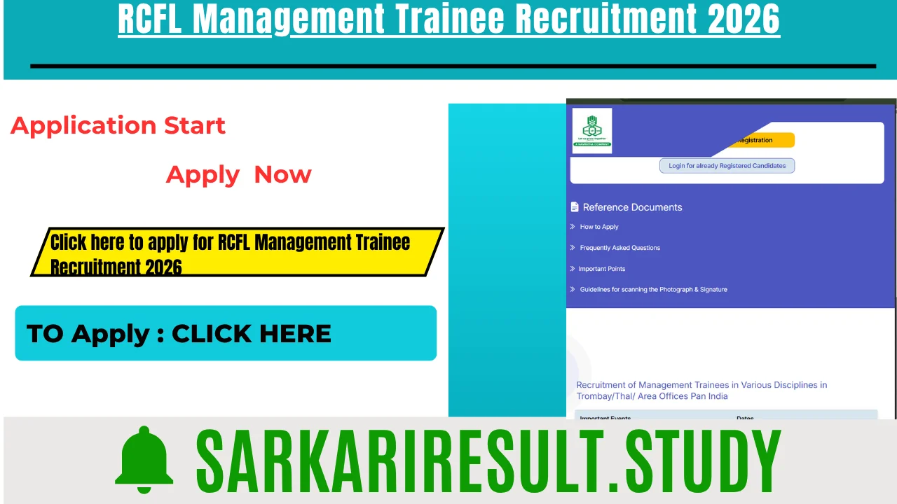 RCFL Management Trainee Recruitment 2026