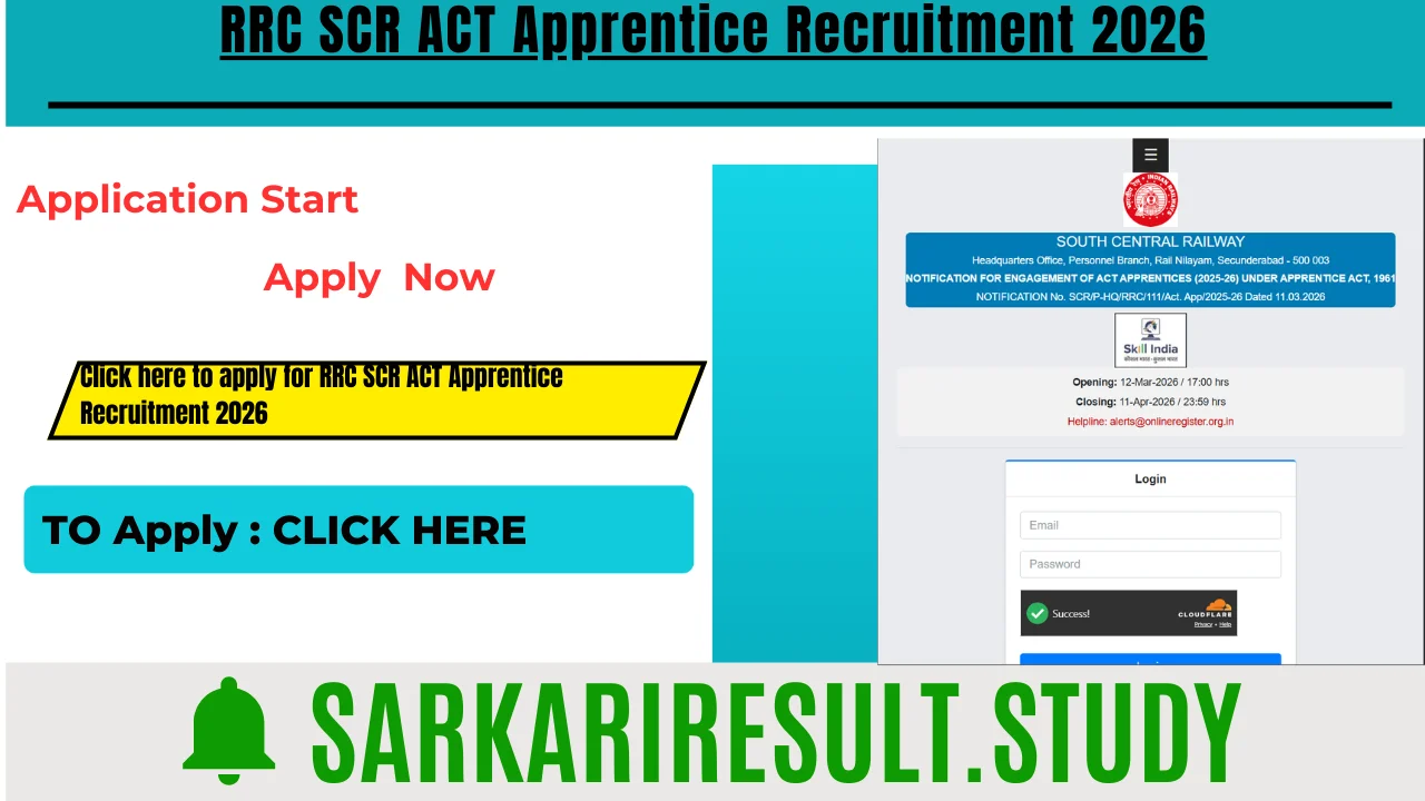 RRC SCR ACT Apprentice Recruitment 2026