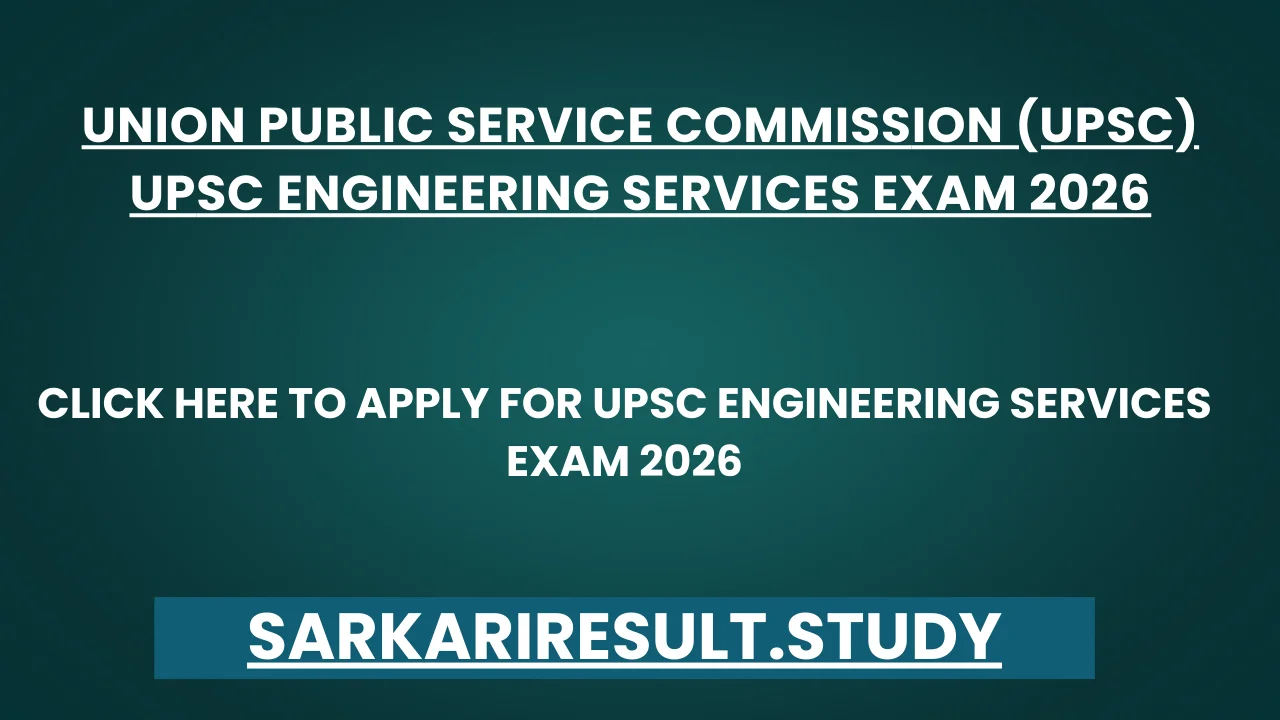 UPSC Engineering Services Exam 2026