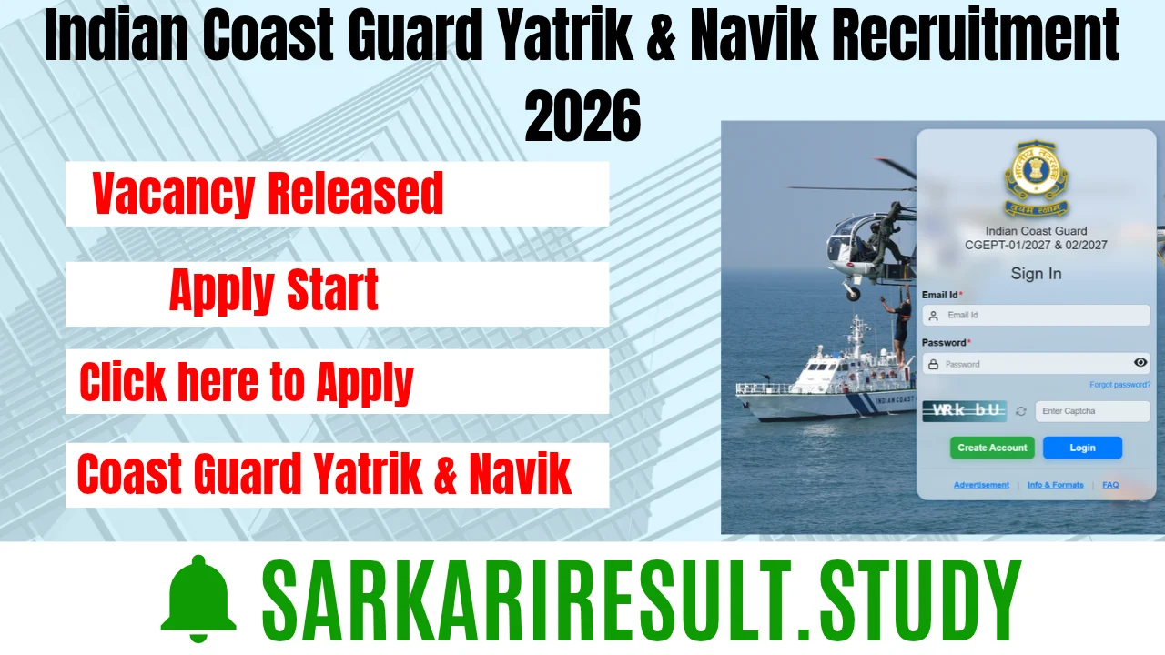 Indian Coast Guard Yatrik & Navik Recruitment 2026
