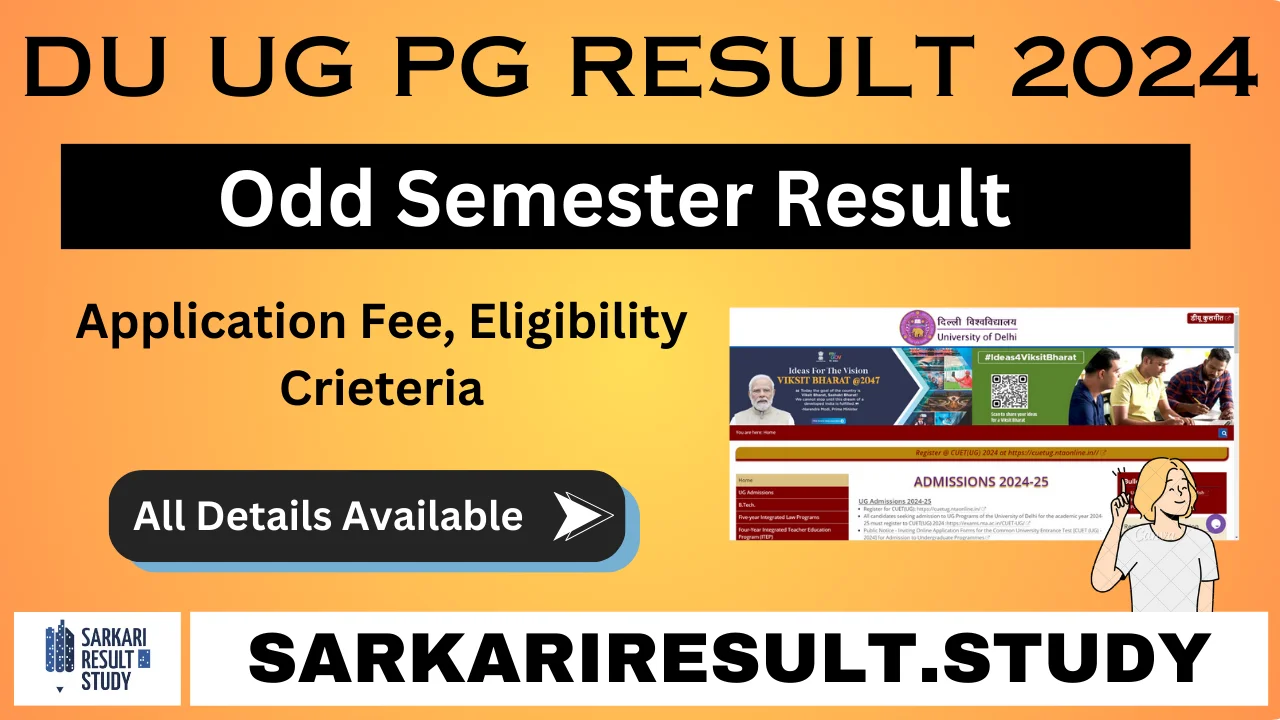 DU UG / PG Result 2024