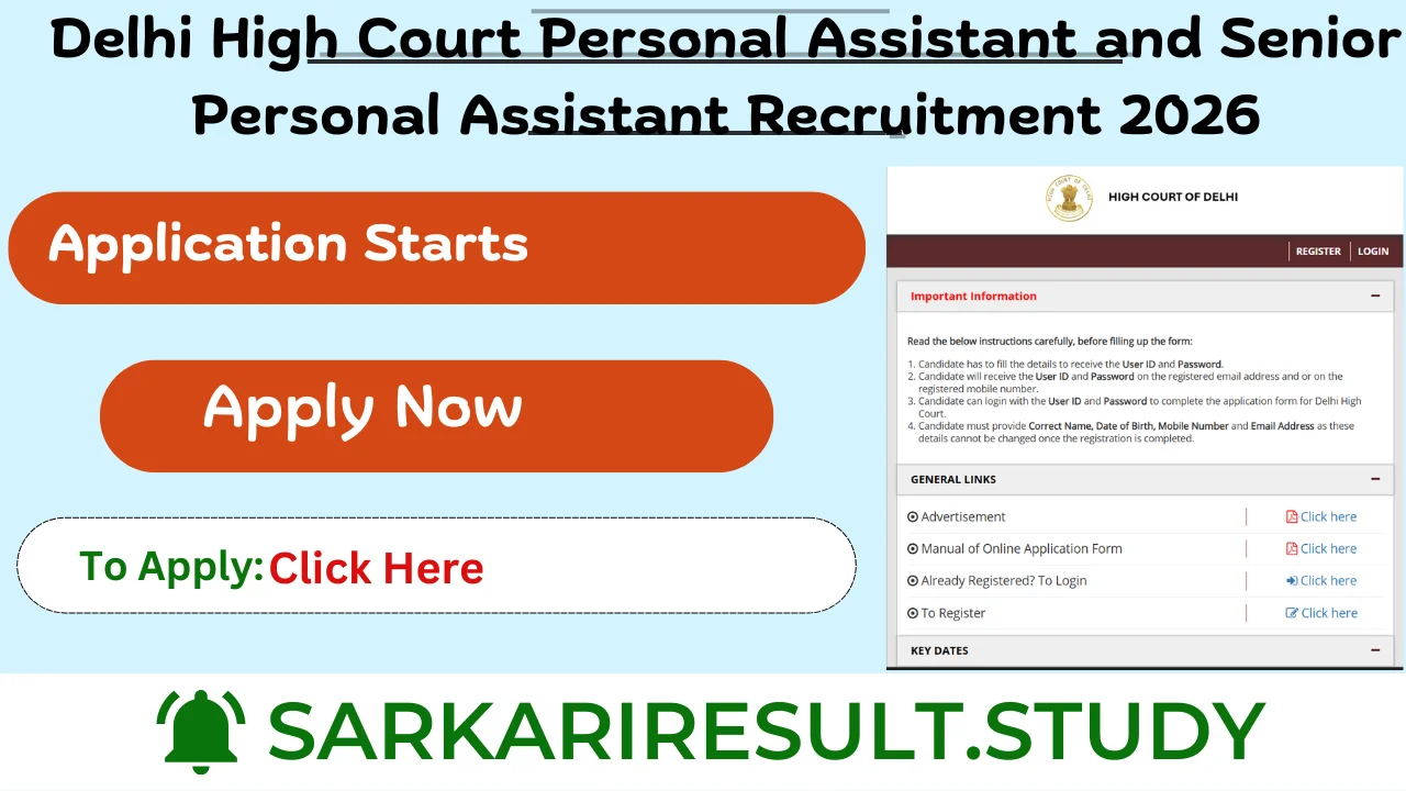 Delhi High Court PA & SPA Recruitment 2026
