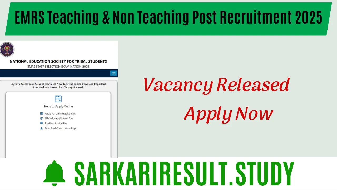EMRS Teaching & Non Teaching Post Recruitment 2025