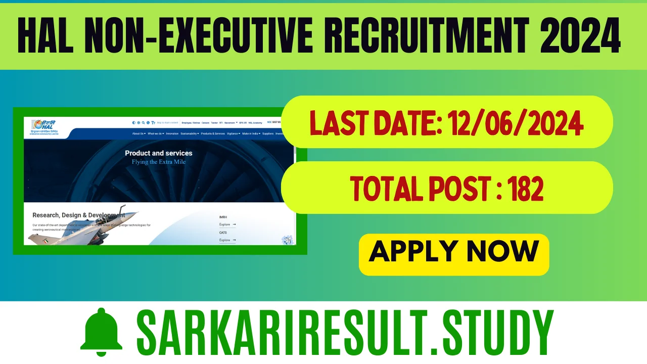 HAL Non-executive Vacancy 2024