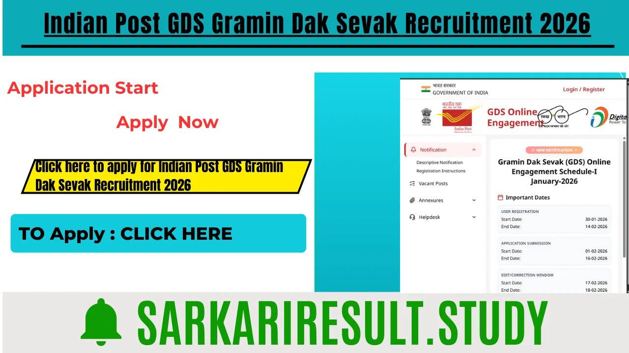 Indian Post GDS Gramin Dak Sevak Recruitment 2026
