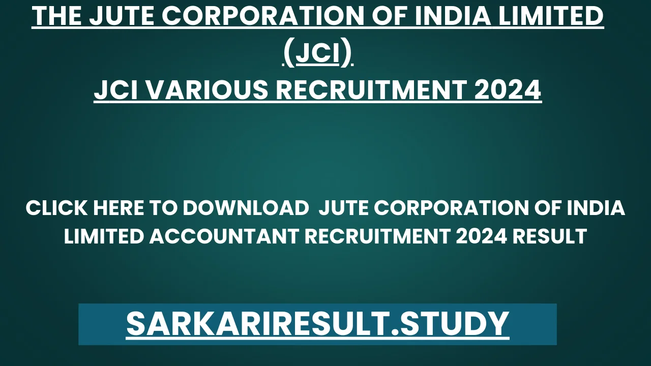 JCI Accountant Recruitment 2024 Result