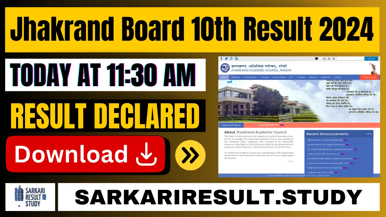 JAC 10th Result 2024