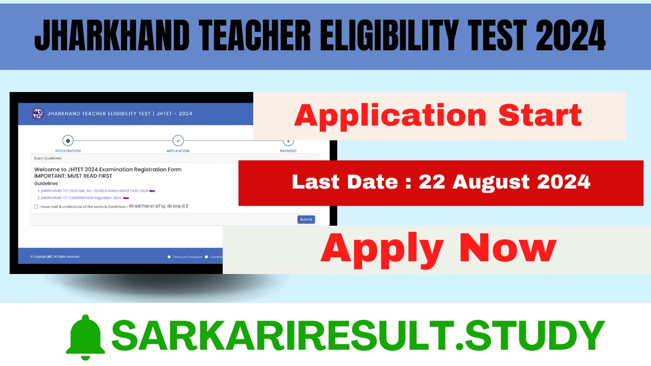 Jharkhand Teacher Eligibility Test 2024