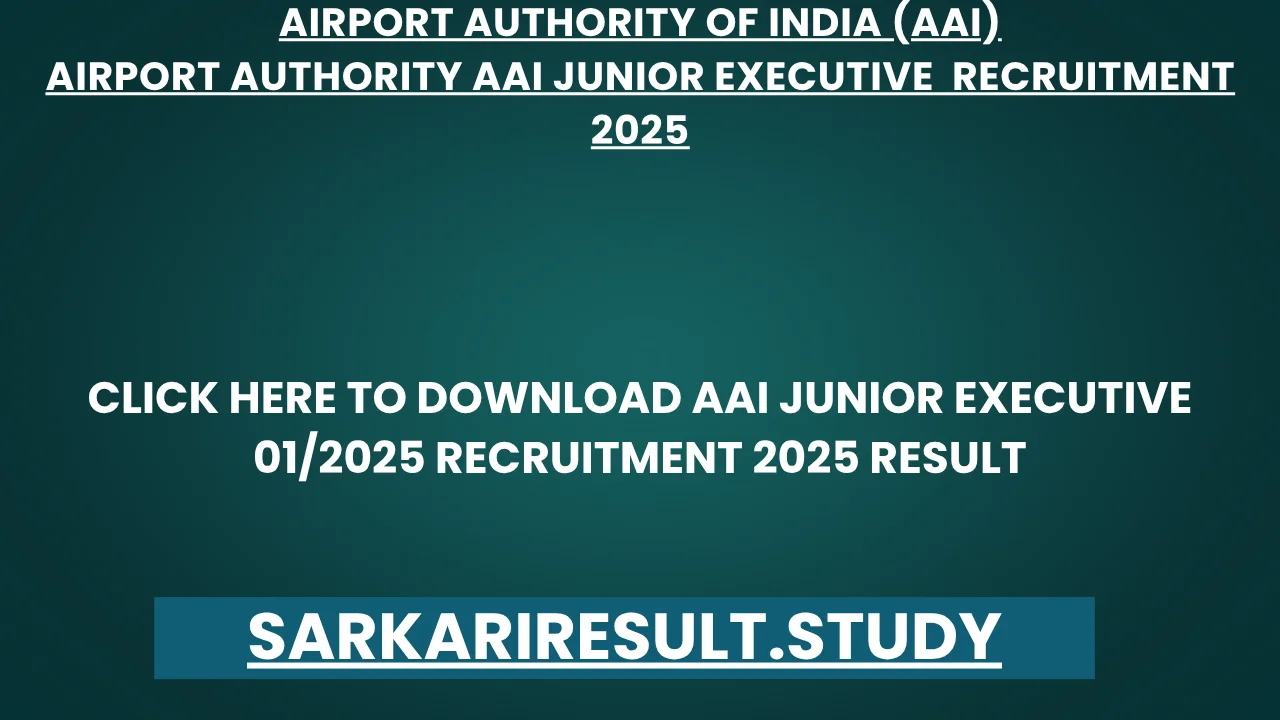 AAI Junior Fire  Executive 01/2025 Recruitment 2025 Result