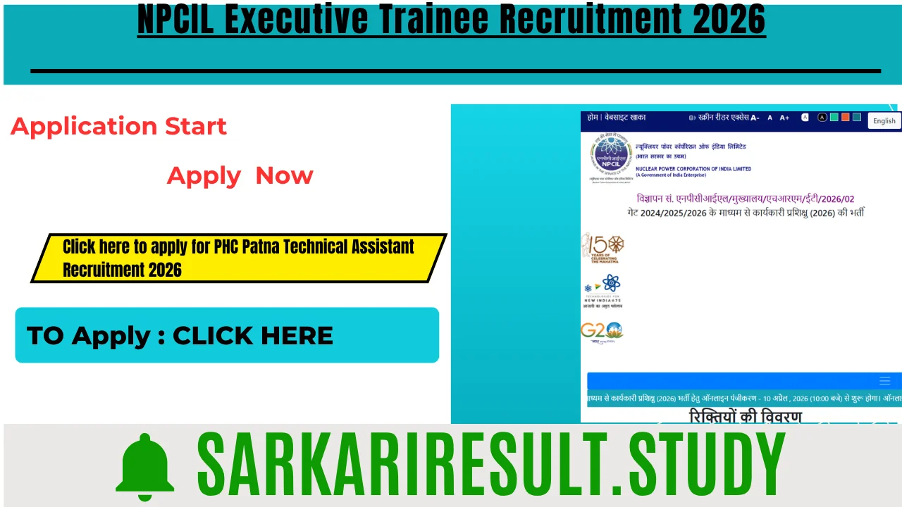 NPCIL Executive Trainee Recruitment 2026