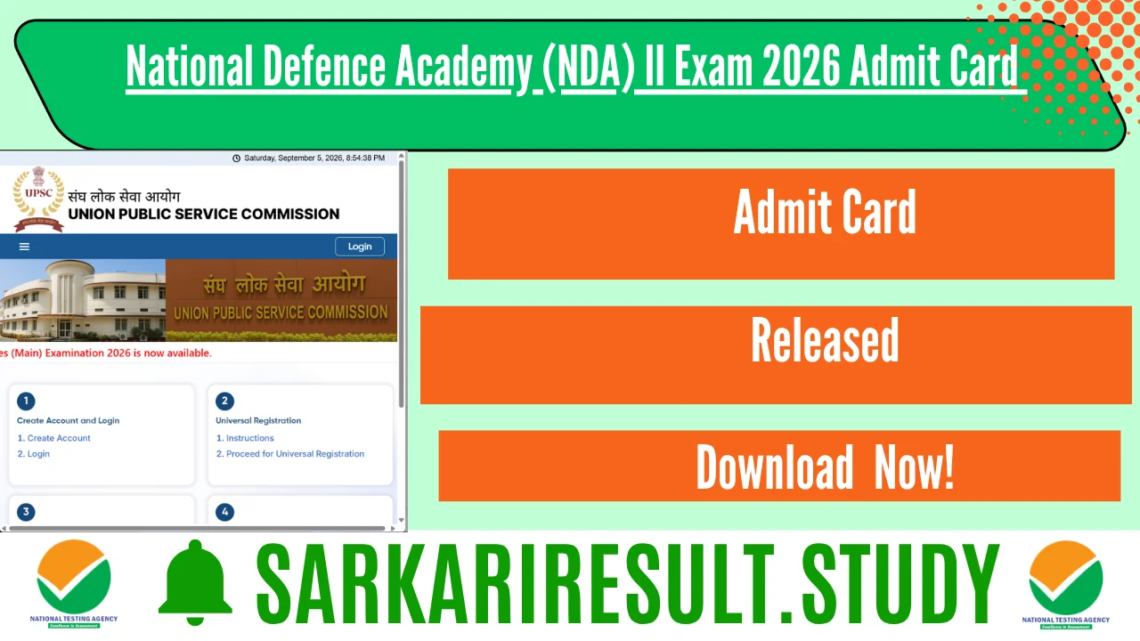 National Defence Academy (NDA) II Exam 2026 Admit Card 