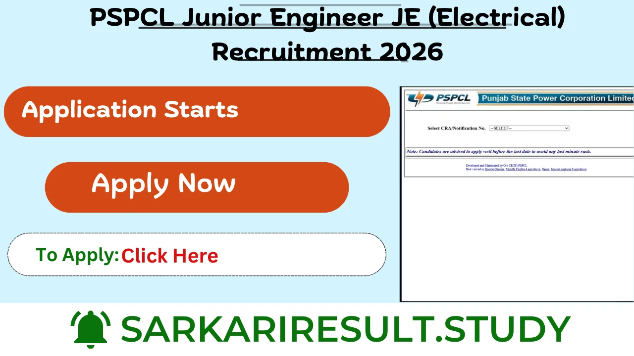 PSPCL JE (Electrical) Recruitment 2026