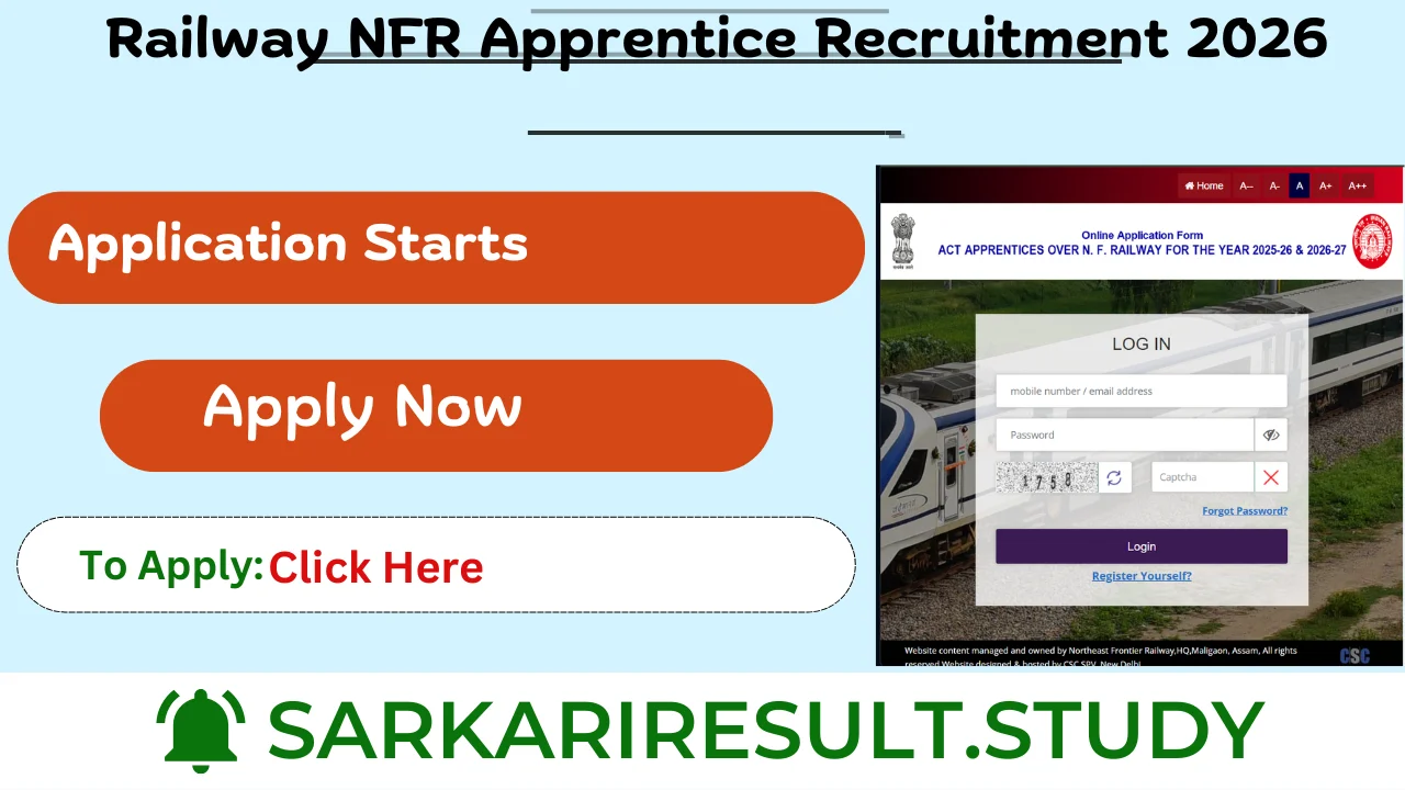 Railway NFR Apprentice Recruitment 2026 