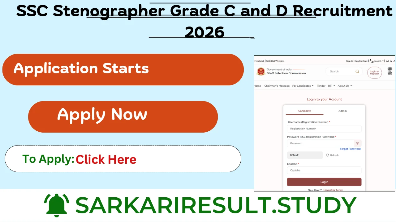 SSC Stenographer Grade C and D Recruitment 2026