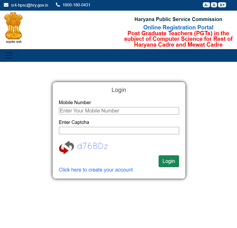 HPSC PGT Teacher Computer Science Recruitment 2026 Admit Card 