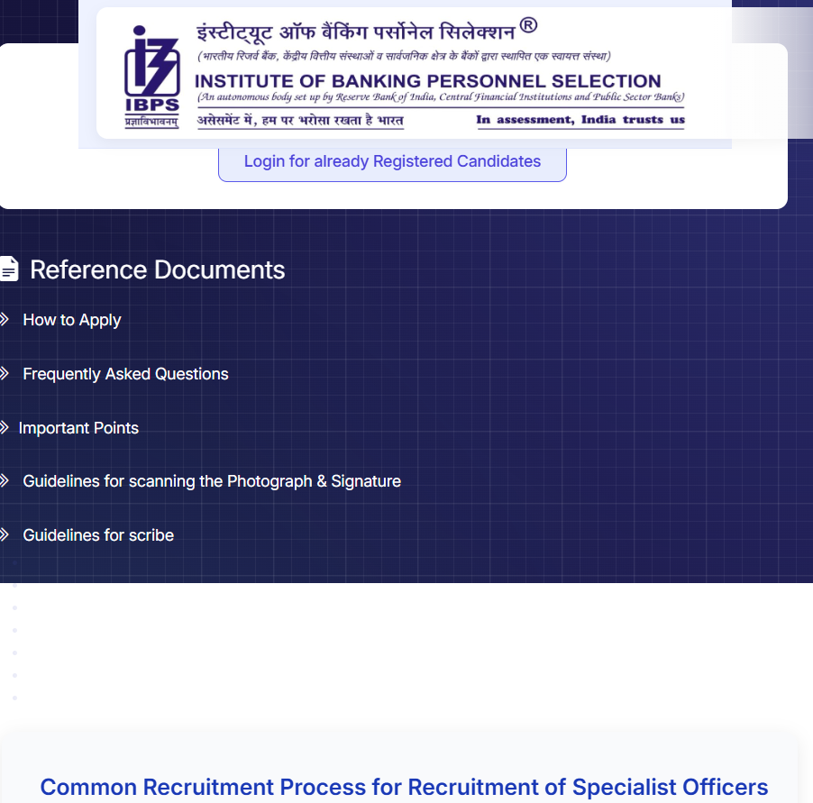 IBPS Specialist Officer SO XVI Recruitment 2026