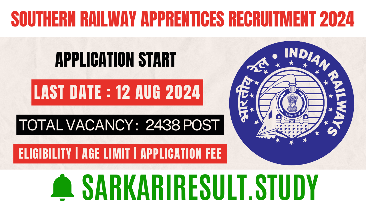 Southern Railway Apprentices Recruitment 2024