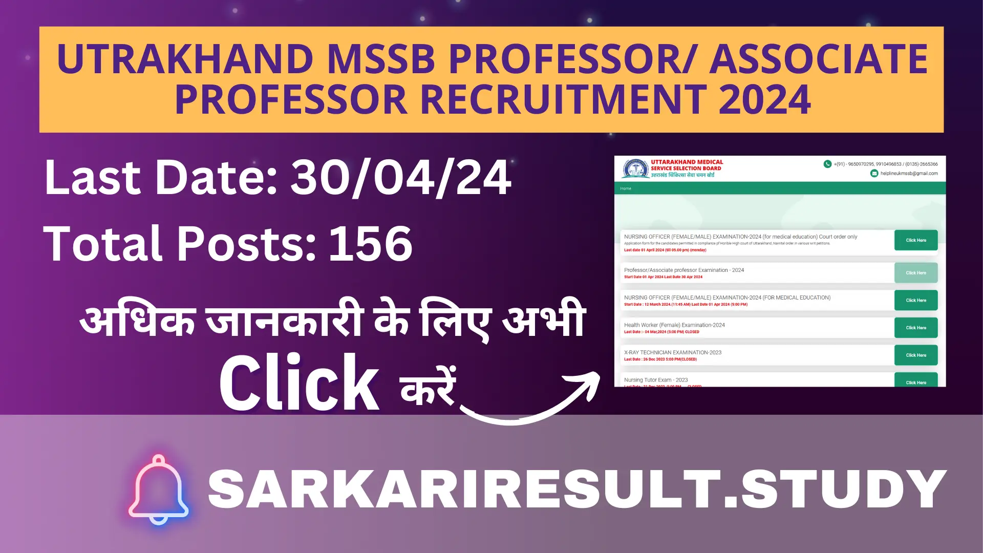 UKMSSB Prof. / Asst. Prof. Vacancy 2024