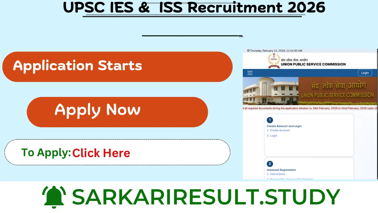 UPSC IES &  ISS Recruitment 2026