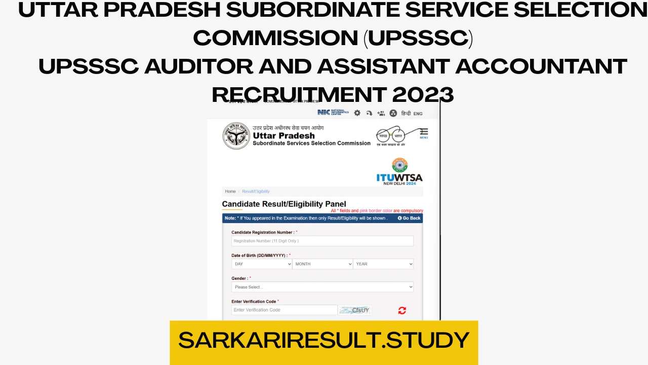 UPSSSC Auditor and Assistant Accountant Recruitment 2023 Result