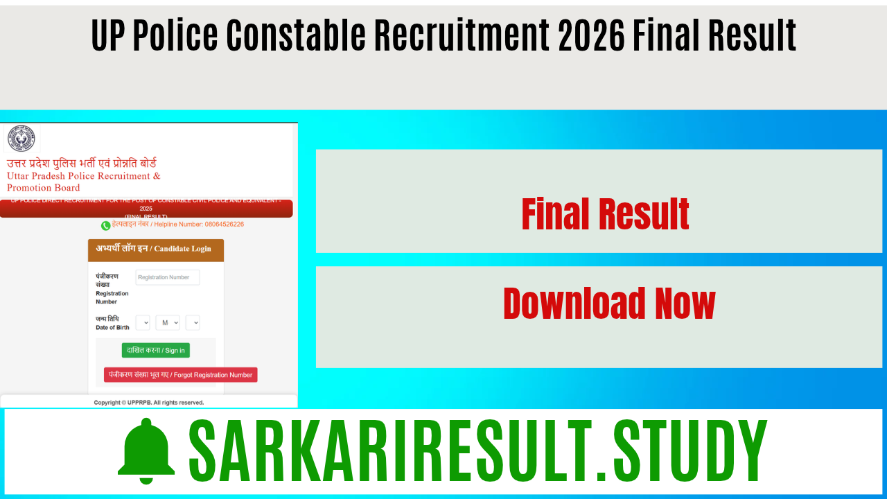 UP Police Constable Recruitment 2026 Final Result