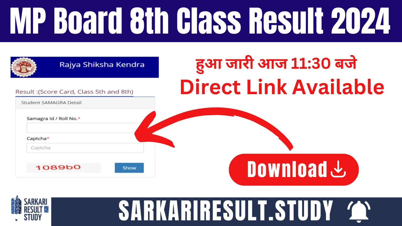 MP Board 8th Class Result 2024